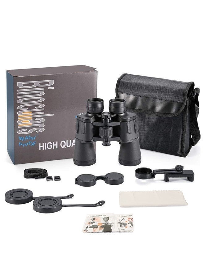 منظار ثنائي 20x50 عالي الدقة، احترافي، تكبير عالي، يتضمن حامل هاتف ثابت + حزام حمل + حقيبة تخزين، عدسة FMC عالية الجودة BAK4 Prism مقاومة لأشعة الشمس والماء، مناسب للمشي لمسافات طويلة ومشاهدة الحفلات الموسيقية/الألعاب. - Image 2